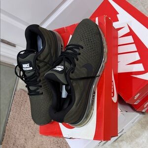 Nike Men's Air Max Athletic Shoes Olive Green Black